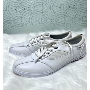 Keds Womens Ortholite Leather White Oxford Lace Up Walking Sneaker Shoes Size 9